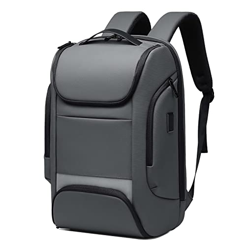 Vmokki 17.3 Zoll Laptop Rucksack Reiserucksack Arbeitsrucksack Wasserdicht Anti Diebstahl Damen Herren für Business Reise Uni (Grau) von Vmokki