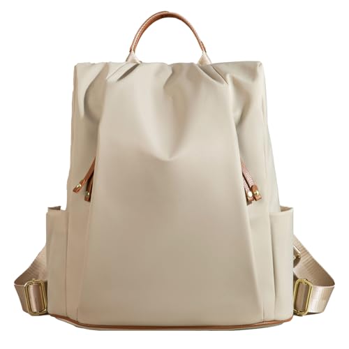 Vmokki Damen Anti Diebstahl Rucksack für Business Reise Arbeit Handtasche Daypack Wasserdicht Leicht (Beige) von Vmokki
