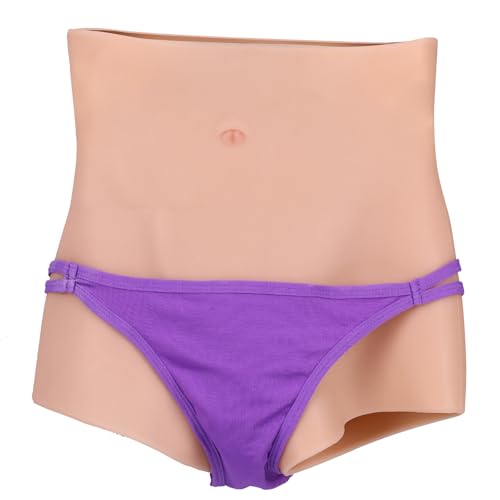 Vnmcry 2.0 Pro Silikon Boxershorts Weibliches Aussehen Gefälschte Vagina mit Katheter Erotische Hose Versteckende Gaff für Herren Transgender Crossdresser (ohne Haare, Beige Haut - Größe XL) von Vnmcry