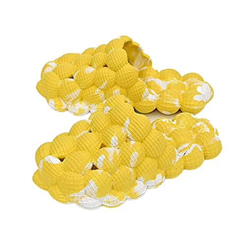 Hausschuhe Bubble Slides, Hausschuhe mit Massageblasen, Hausschuhe für Damen, Herren, weich, Slipper, Pool, Strand, Gelb, Weiß., 47/48 EU Hausschuhe Bubble Slides, Hausschuhe mit Massageblasen, Hausschuhe für Damen, Herren, weich, Slipper, Pool, Strand, Gelb, Weiß., 47/48 EU von Vnnigmn