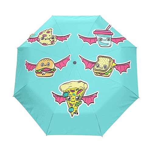 Der Hamburger Engelflügel Regenschirm Taschenschirm Kinder Jungen Mädchen UV-Schutz Auf-Zu Automatik Umbrella Verstärkt Winddichte Zusammenklappbar von Vnurnrn