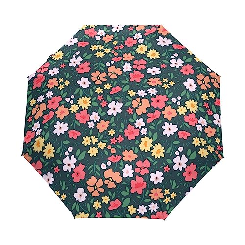 Gänseblümchen Sind Wunderschön Regenschirm Taschenschirm Kinder Jungen Mädchen UV-Schutz Auf-Zu Automatik Umbrella Verstärkt Winddichte Zusammenklappbar von Vnurnrn