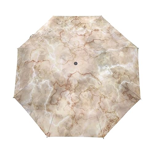 Kunst Grauer Marmor Stein Granit Regenschirm Taschenschirm Kinder Jungen Mädchen UV-Schutz Auf-Zu Automatik Umbrella Verstärkt Winddichte Zusammenklappbar von Vnurnrn