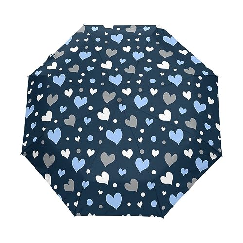 Kunst Liebenswerte Geschenke Regenschirm Taschenschirm Kinder Jungen Mädchen UV-Schutz Auf-Zu Automatik Umbrella Verstärkt Winddichte Zusammenklappbar von Vnurnrn