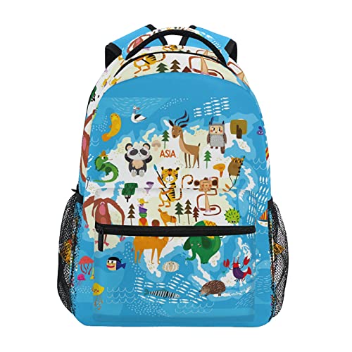 Meerblaue Kleine Insel Schülerrucksack Studentenrucksack Kinderrucksack Büchertasche für die Reise Mädchen Jungs von Vnurnrn