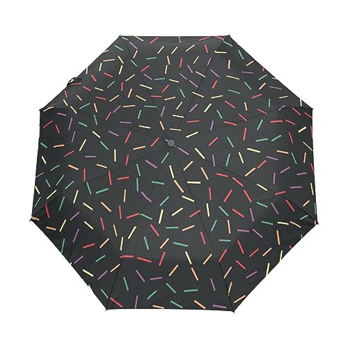 Sieben Farben Zeichnen Regenschirm Taschenschirm Kinder Jungen Mädchen UV-Schutz Auf-Zu Automatik Umbrella Verstärkt Winddichte Zusammenklappbar von Vnurnrn