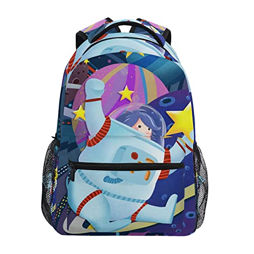 Star Space Man Cartoon Schülerrucksack Studentenrucksack Kinderrucksack Büchertasche für die Reise Mädchen Jungs von Vnurnrn