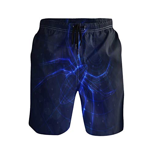 Vnurnrn Kunstraum Spinnennetz Herren Badeshorts Badehose mit Mesh-Futter Boardshorts für Männer Surf Schwimmhose Sporthose von Vnurnrn