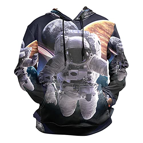 Vnurnrn Kunstraum Universum Planeten Kapuzenpullover Sport Kapuzenpulli Herren Pullover 3D Druck Hoodie Sweatshirt Kapuzenjacke für Mädchen Jungen von Vnurnrn