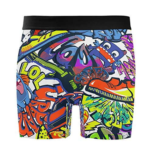 Vnurnrn Mode Stilvolle Hip Hop Blumen Boxershorts Herren 2er Pack Männer Unterwäsche Unterhosen Men Boxer Retroshorts Baumwolle von Vnurnrn