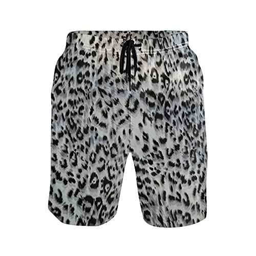 Vnurnrn Niedliche Kunst Geschenk Tier Leopardenfell Herren Badeshorts Badehose mit Mesh-Futter Boardshorts für Männer Surf Schwimmhose Sporthose von Vnurnrn