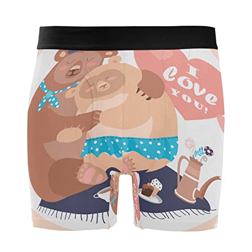 Vnurnrn Süßes Baby Monster Cartoon Halloween Boxershorts Herren 2er Pack Männer Unterwäsche Unterhosen Men Boxer Retroshorts Baumwolle von Vnurnrn