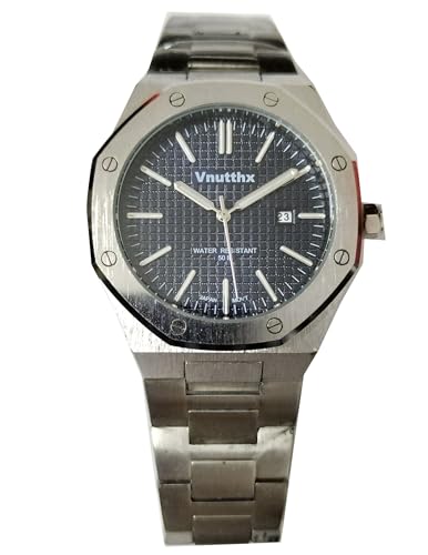 Vnutthx Uhren Herren 50M wasserdichte Armbanduhr Herren Edelstahl Achteckig Herrenuhr Silber Quarz Japanische Uhrwerke Business Casual Leuchtende Uhr mit Date Vnutthx Uhren Herren 50M wasserdichte Armbanduhr Herren Edelstahl Achteckig Herrenuhr Silber Quarz Japanische Uhrwerke Business Casual Leuchtende Uhr mit Date von Vnutthx