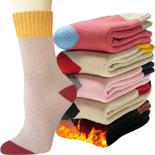 VoJoPi Dicke Socken Damen, Warme Wintersocken, Weich und Bequem Thermosocken für Damen, Größe 35–42 von VoJoPi