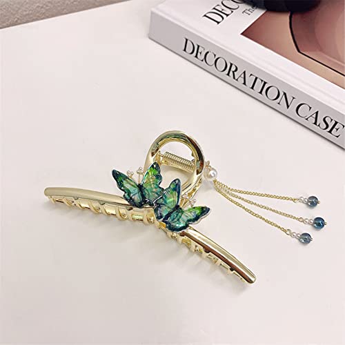 Krallenclips, Haarkrallen, Haifischclips, Schmetterling Quaste Haarnadel Koreanische Gnade Seite Clip Liu Haibian Clip Hai Haarnadel Haar Zubehör Frauen Kopfschmuck 01 von VoOqo