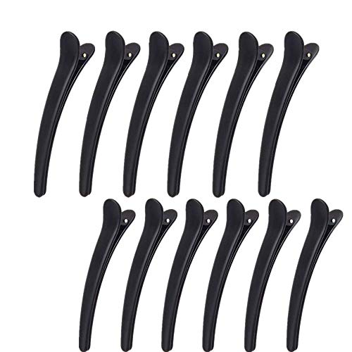 VOARGE 12 Stück Haarklammern Friseurbedarf Abteilklammern Friseur Haarspangen Damen Haarclips Hair-Clips Combi aus Kunststoff 12cm von Voarge