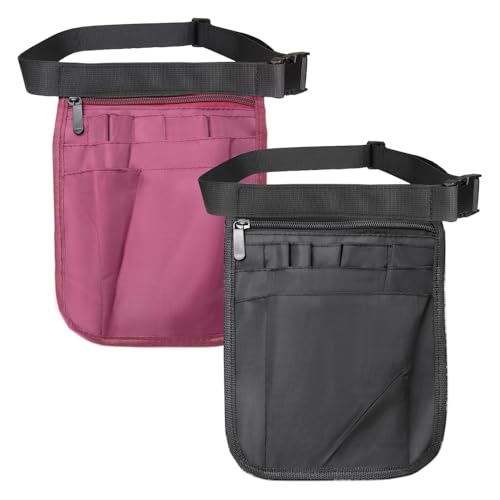 Voarge 2 Stück Tasche Gürteltasche, Krankenschwester Gürteltasche Damen mit Verstellbarem Gürtel Aufbewahrungstasche Nurse mit Mehrere Fächern von Voarge