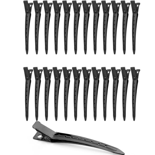 Voarge 24 Stück Haarclips Haarspange, Haarspangen 9cm Abteilklammern Friseur Metall Haarspangen Alligator Clips mit Löchern Haarklammern Damen Spangen für Friseursalon Mädchen Haarstyling Schwarz Voarge 24 Stück Haarclips Haarspange, Haarspangen 9cm Abteilklammern Friseur Metall Haarspangen Alligator Clips mit Löchern Haarklammern Damen Spangen für Friseursalon Mädchen Haarstyling Schwarz von Voarge