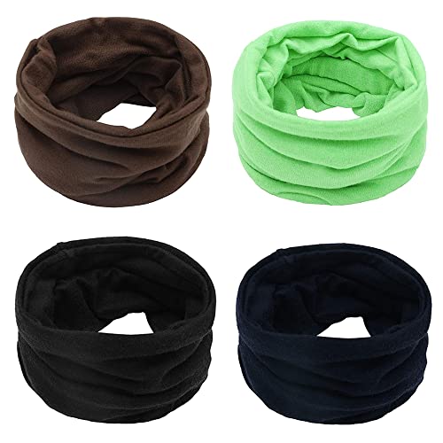 Voarge 4 Stück Multifunktionstuch Schlauchschal, Kinder Loop Schal Schlauchschal Halswärmer Halstuch Winddicht Ski Maske Warmer, Unisex von Voarge