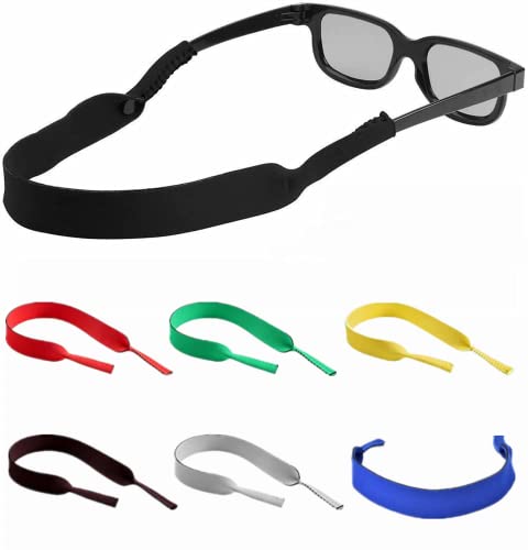 Voarge Elastisches Neoprenband für Sonnenbrille und Sportbrille, 6 Stück, Brillenhalter, Kopfband, Schwimmband, rutschfest, Seil von Voarge