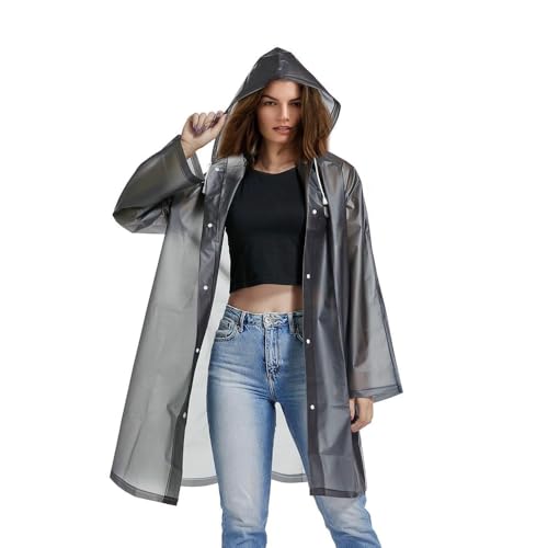Voarge Eva Regenjacke Regenmantel für Erwachsene, für Damen und Herren Regenbekleidung Regencape Regenjacke Wasserdicht für Wandern Radfahren, XL, Dunkelbraun von Voarge