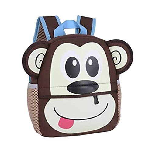 Voarge Kleinkind Rucksack, Kleinkind Schultasche, Cartoon Kinder Rucksack Tier Cartoon Mini Tasche Plüsch Kinder Rucksack, für Baby 1-5 Jahre (Affe) von Voarge