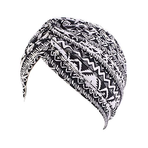 Vobozeany Kopftuch Damen Chemotherapie Blumenmuster Baumwolle Turban kopfbedeckung Headwrap Schlaf Kappe Bandana für Haarverlust von Vobozeany