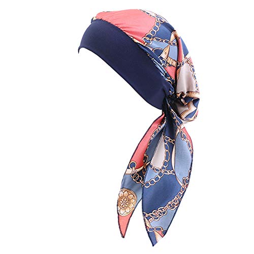 Vobozeany Kopftuch Turban Damen Elegante Elastic Headwrap Bandana kopfbedeckung Slouch Mütze Für Chemo Haarausfall von Vobozeany