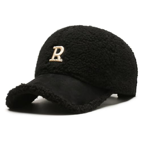 Vobozeany Baseball Cap Damen Herren Winter Baseballkappen Lammwolle Baseballmütze Teddy-Fleece Baseball Kappe Sonnenhut Baseballkappen für Sport Reisen Draußen von Vobozeany