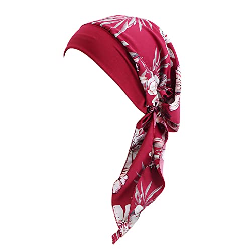 Vobozeany Kopfbedeckung Chemo Kopftuch für Damen Elastic Turban Muslimisches Bandana Schal Hut Bonnet Kopftücher für krebs Haarverlust von Vobozeany