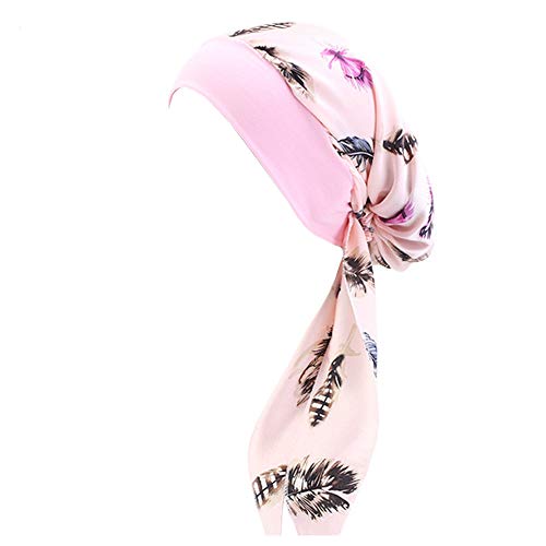 Vobozeany Kopftuch Turban Damen Elegante Elastic Headwrap Bandana kopfbedeckung Slouch Mütze Für Chemo Haarausfall von Vobozeany