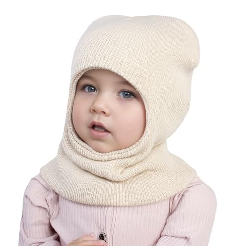 Vobozeany Schlupfmütze Unisex Kinder Mädchen Jungen Schalmütze Mütze Warme Winter Strickmütze Sturmhaube Baby Balaclava Kinderhut 1-6 Jahre alt von Vobozeany