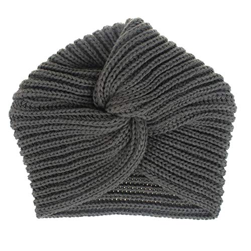 Vobozeany Turban Mütze Damen Elastische Retro Beanie Strickmütze Schlafmütze Headwrap Kopfbedeckung für Chemo Haarverlust Muslim von Vobozeany