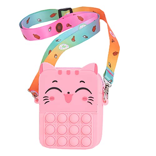 Vobozeany Umhängetasche kinder Mädchen Katze Pop Tasche It Handtasche Mini Prinzessin Handtasche CrossBody Bag Geldbörse für Kleine Mädchen von Vobozeany