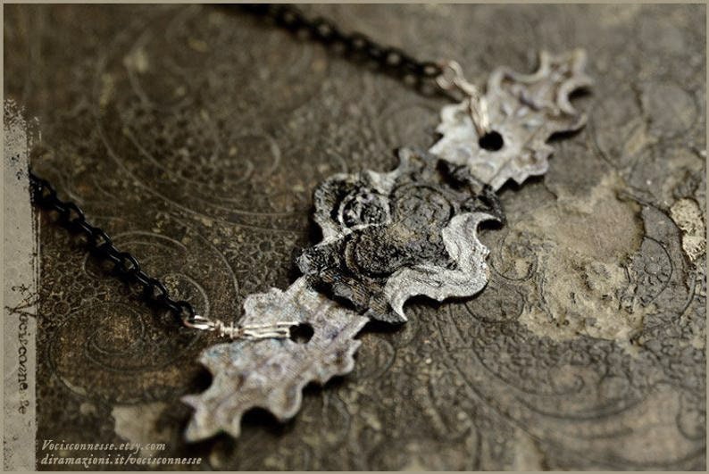 Fledermaus Halskette - Original Auf Vintage Basis Illustrierter Schmuck Fledermaus Halskette - Original Auf Vintage Basis Illustrierter Schmuck von Vocisconnesse