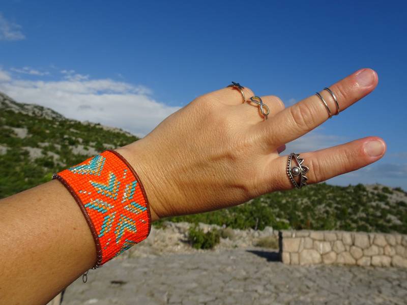 Armband Ethno Orange von VoegelchenShop