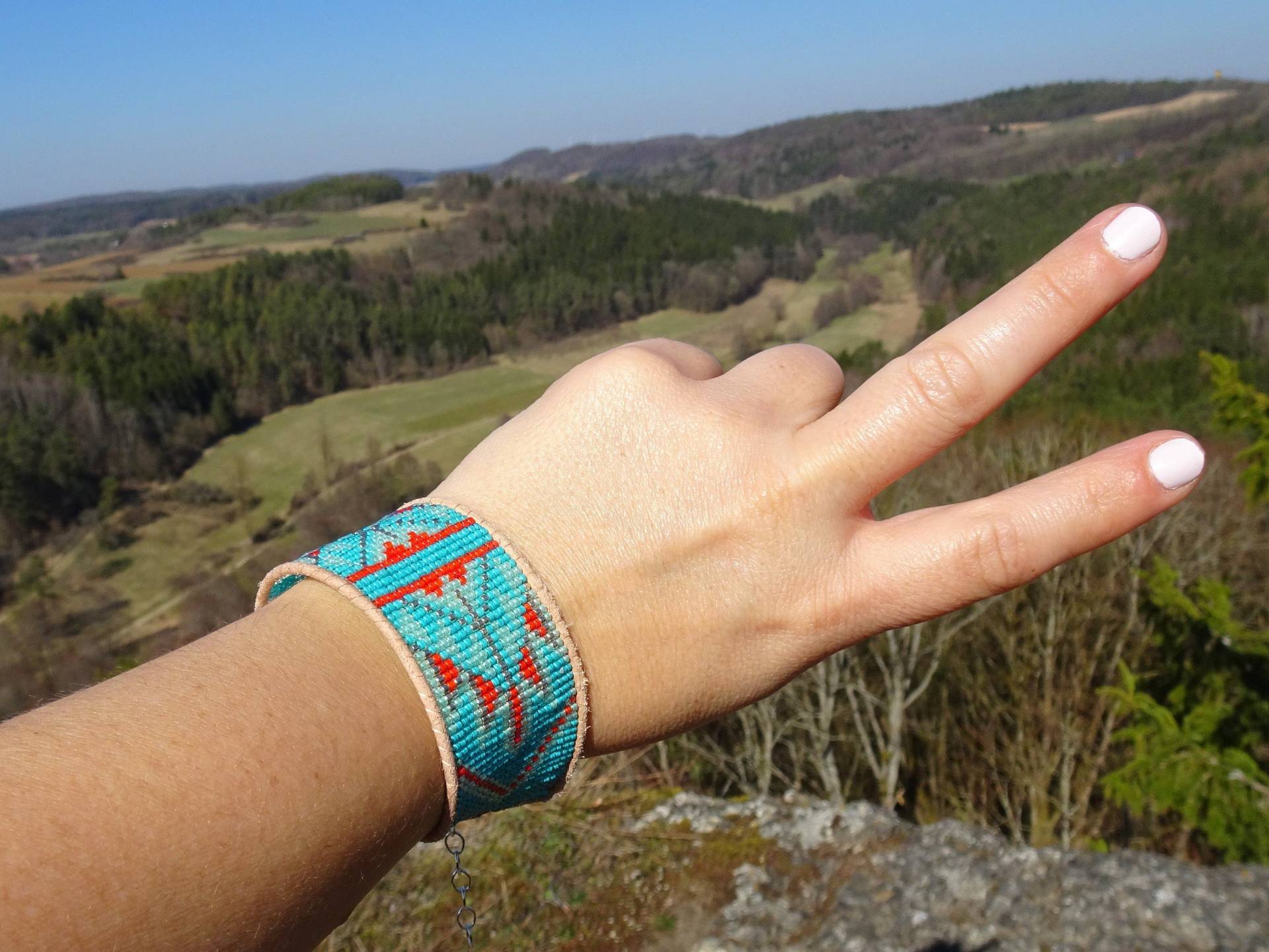 Armband Ethno Türkisgrün von VoegelchenShop