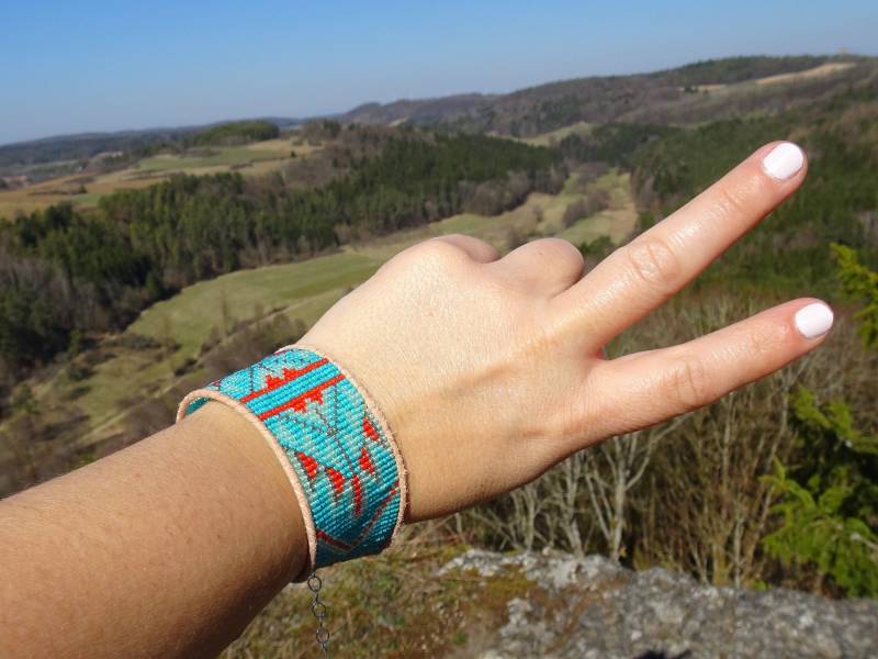 Armband Ethno Türkisgrün von VoegelchenShop