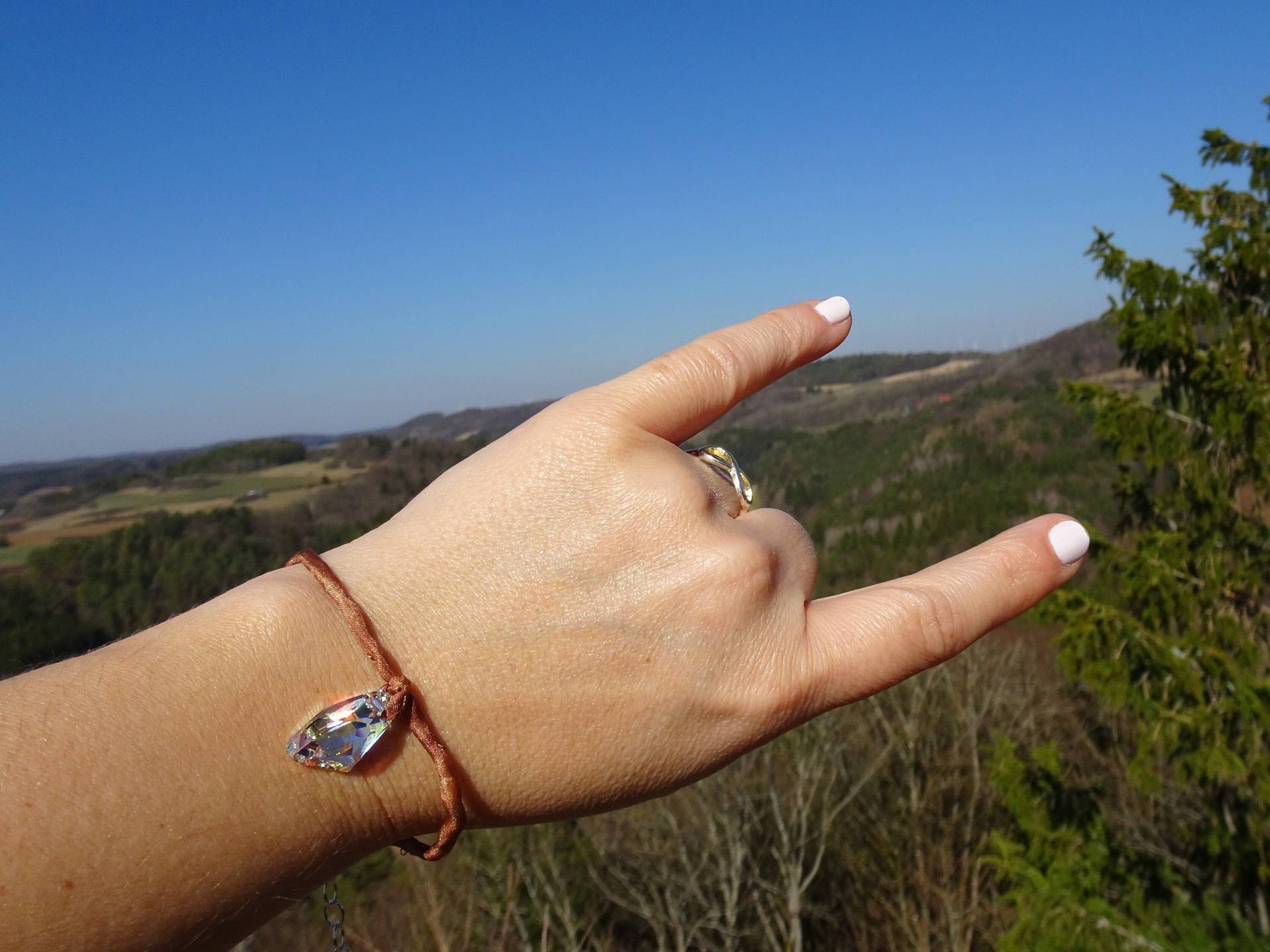 Armband Fels Kristall Glitzer von VoegelchenShop