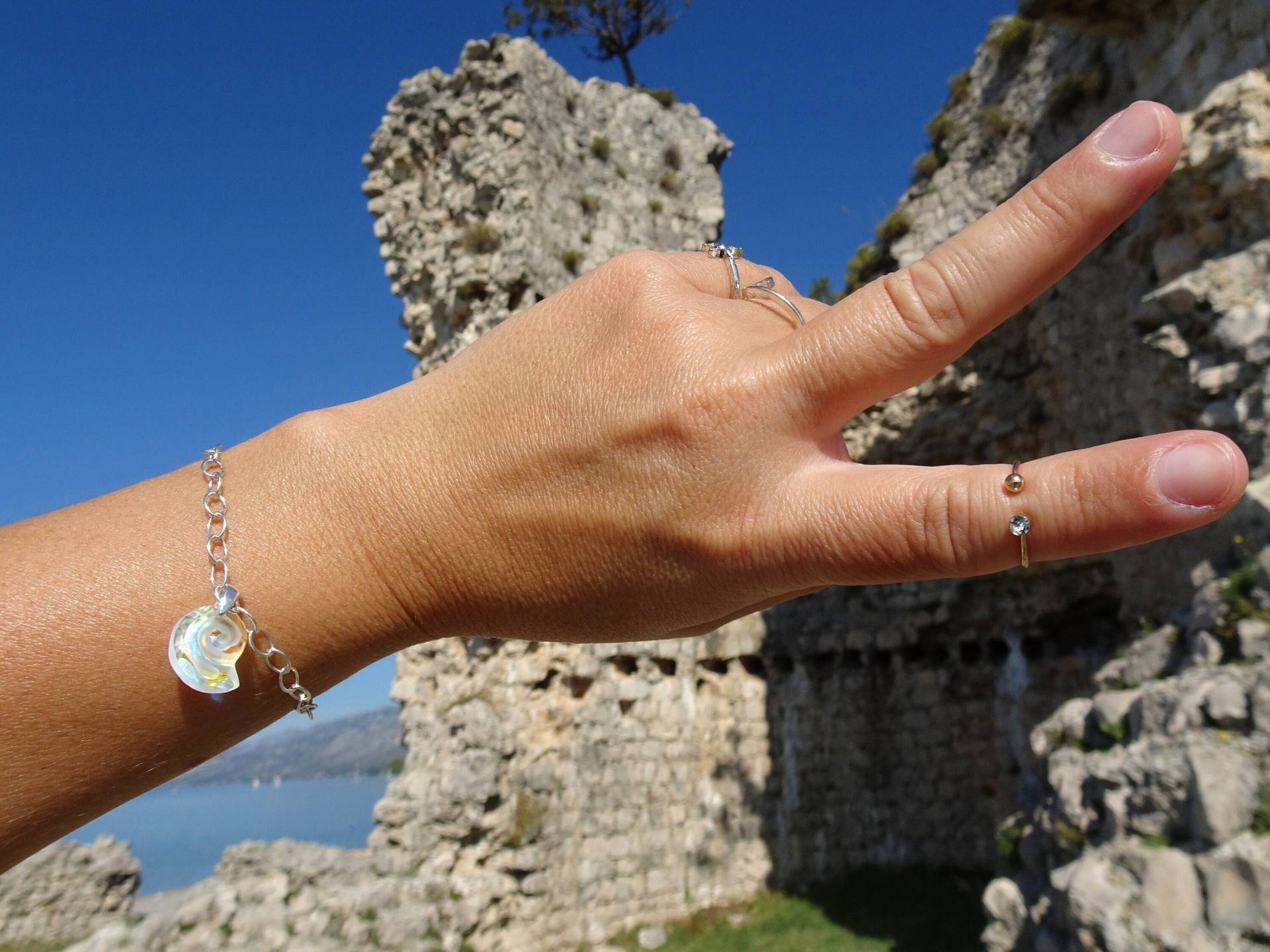 Armband Glitzernder Ammonit Kristall von VoegelchenShop