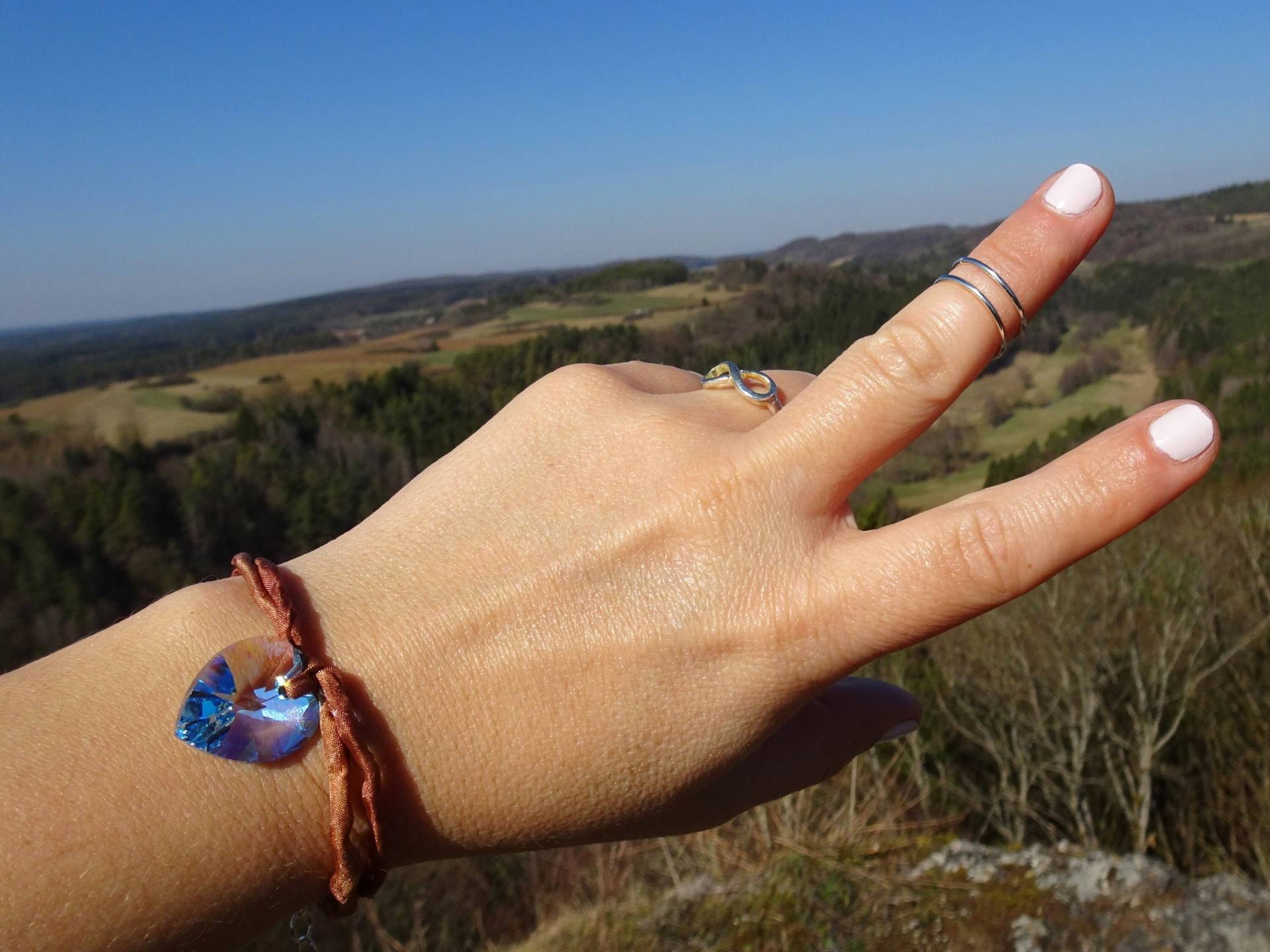 Armband Herz Saphir Schimmer von VoegelchenShop