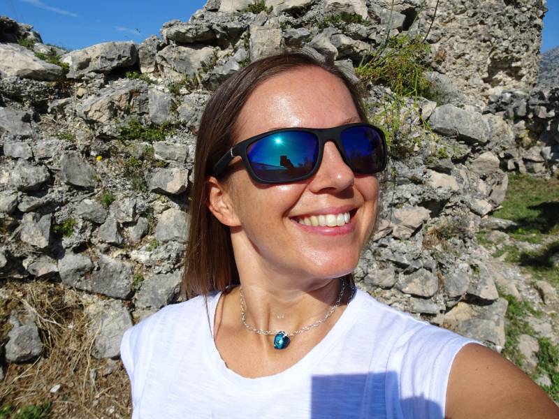 Kette Herz Ozeanblau Glitzer von VoegelchenShop