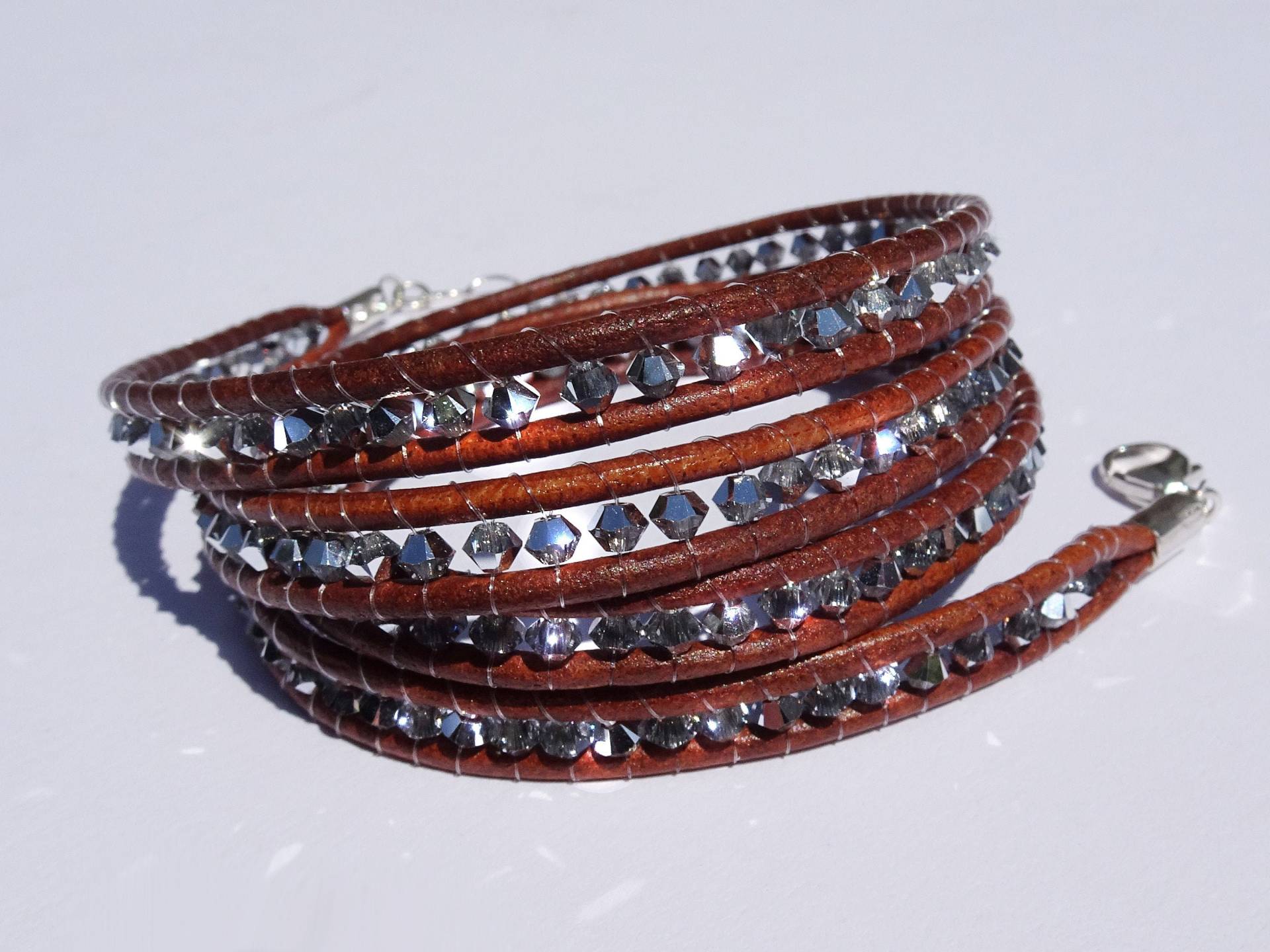 Rockiges Glitzerndes Wickelarmband von VoegelchenShop