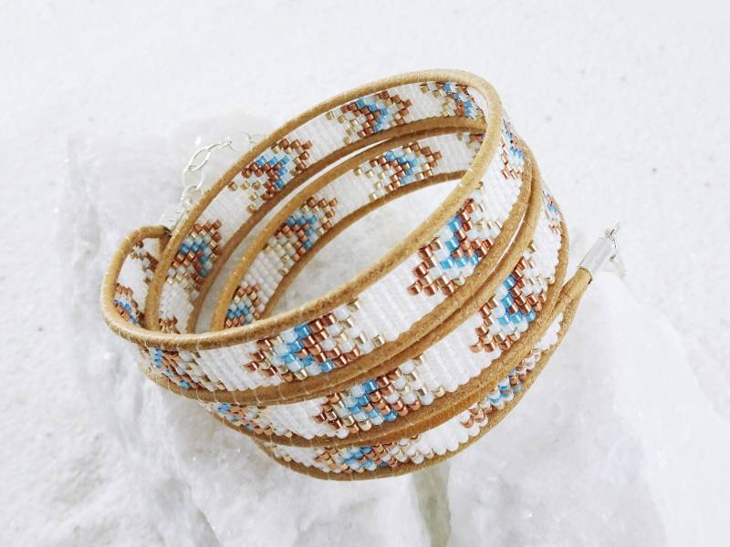 Wickelarmband Ethno Mocha Mousse von VoegelchenShop