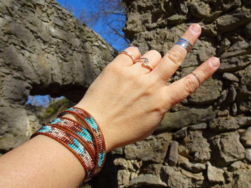 Wickelarmband Ethno Smaragdgrün von VoegelchenShop