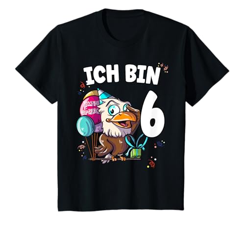 Kinder Ich bin 6 Jahr Adler 6. Geburtstag T-Shirt Kinder Ich bin 6 Jahr Adler 6. Geburtstag T-Shirt von Vogel Kindergeburtstag