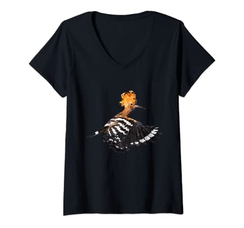 Damen Wiedehopf ( Upupa epops ) Vogel des Jahres T-Shirt mit V-Ausschnitt von Vogel des Jahres 2022