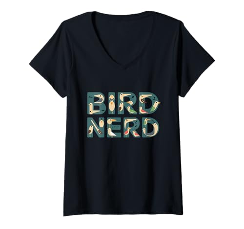 Damen Wildlife Enthusiasts Bird Nature Lover Funny Birdwatching T-Shirt mit V-Ausschnitt Damen Wildlife Enthusiasts Bird Nature Lover Funny Birdwatching T-Shirt mit V-Ausschnitt von Vogelbeobachter Outfit Männer & Frauen