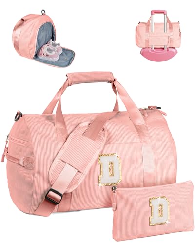 Vogewood Geschenk für Kinder im Alter von 3 4 5 6 7 8 9 10 11 12 Jahren Mädchen Turnbeutel mit Make-up-Tasche, Solid Pink, D von Vogewood