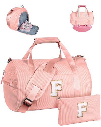 Vogewood Geschenk für Kinder im Alter von 3 4 5 6 7 8 9 10 11 12 Jahren Mädchen Turnbeutel mit Make-up-Tasche, Solid Pink, F von Vogewood